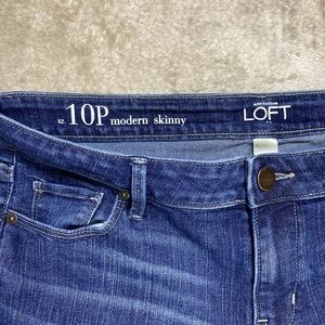 LOFT Dark Blue Modern Skinny Jeans